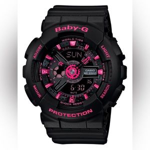 CASIO Baby G BABY-G Anadigi Watch BA-111-1A Black
